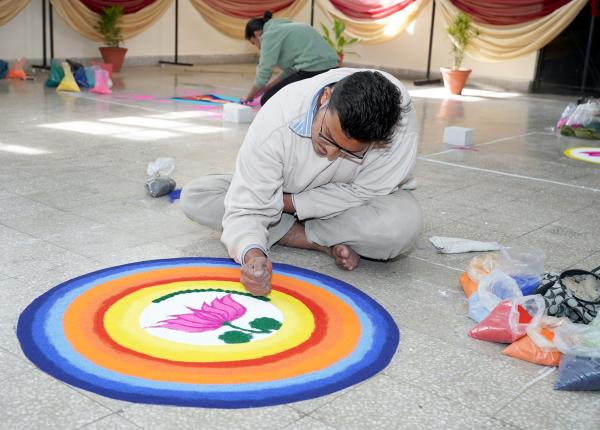 Rangoli Making Competition on 28-11-2025 in the 14th Youth Festival